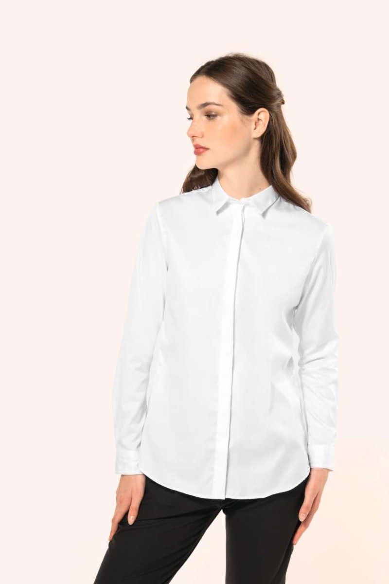 LADIES' LONG-SLEEVED TWILL SHIRT