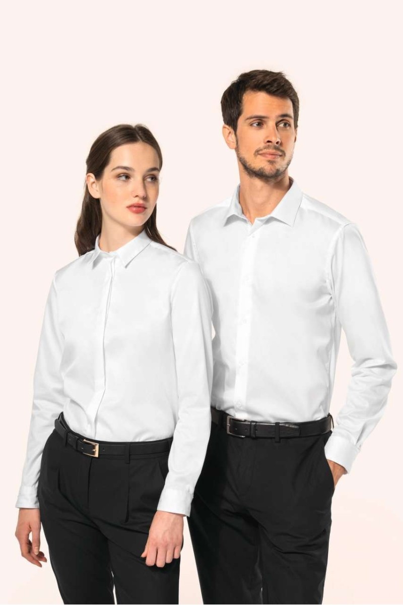 LADIES' LONG-SLEEVED TWILL SHIRT