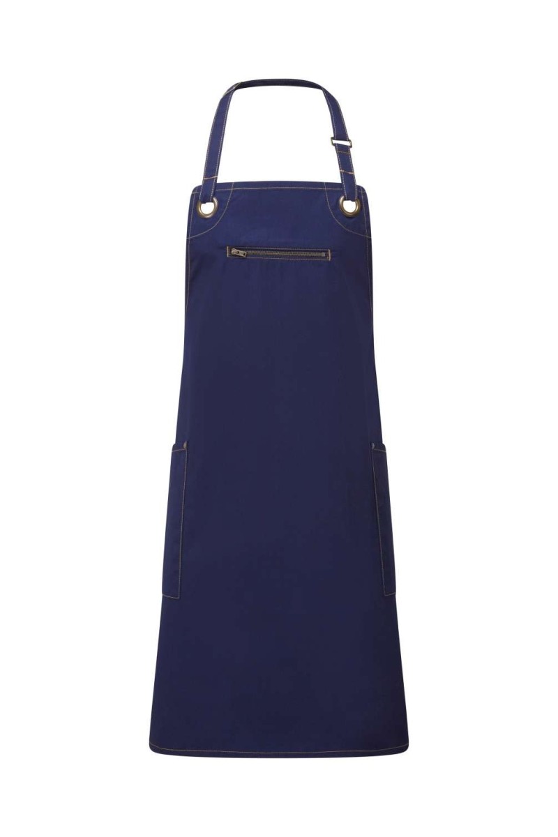 ‘BARLEY’ CONTRAST STITCH SUSTAINABLE BIB APRON