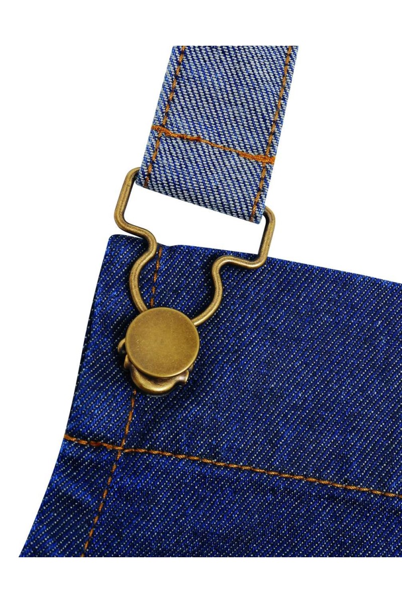 'DISTRICT' WAXED LOOK DENIM BIB APRON