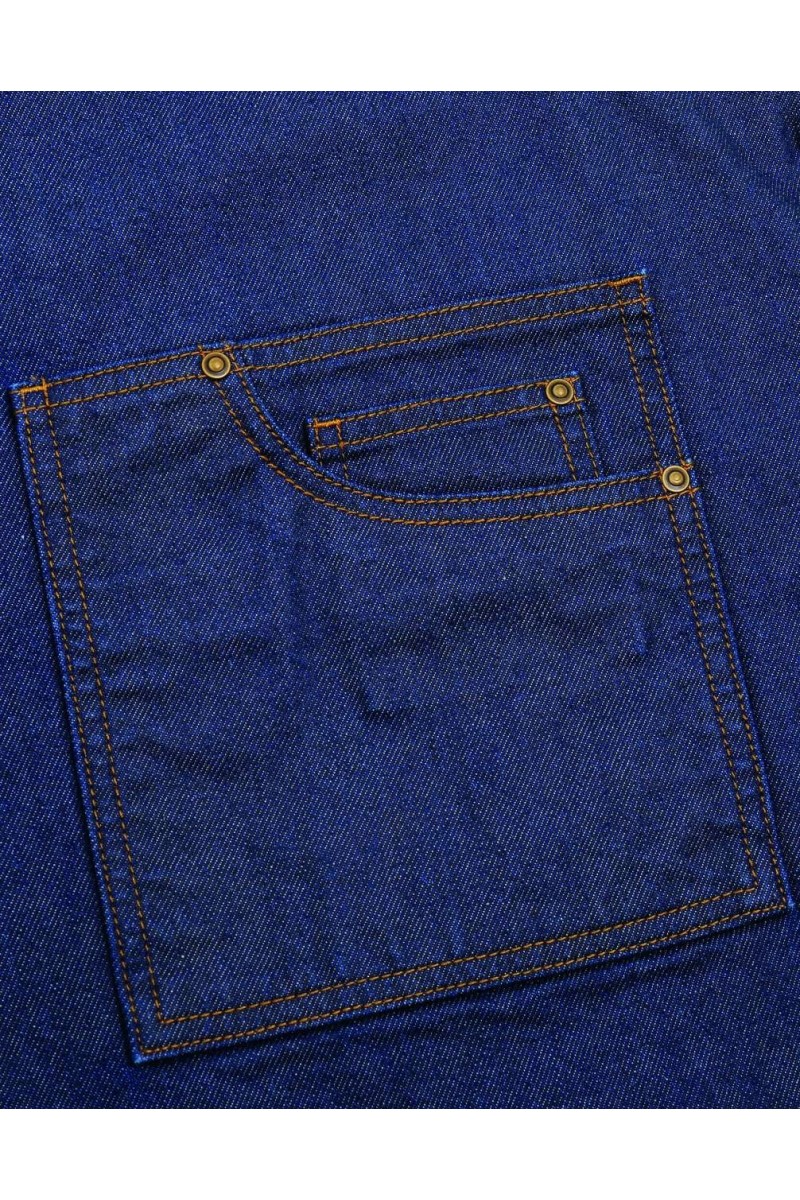 'DISTRICT' WAXED LOOK DENIM BIB APRON