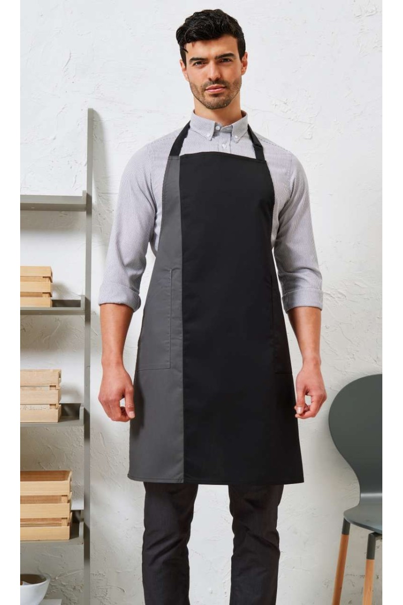 'COLOURS COLLECTION’ CONTRAST BIB APRON
