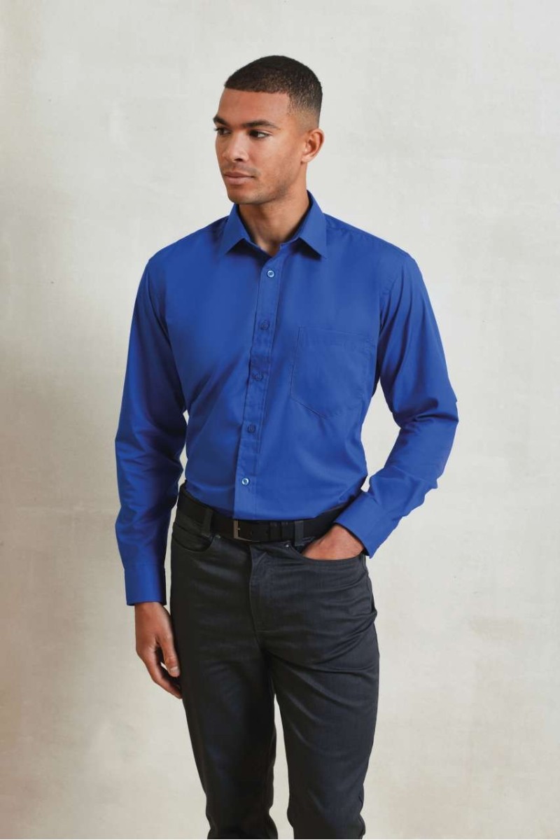 MEN'S LONG SLEEVE POPLIN SHIRT