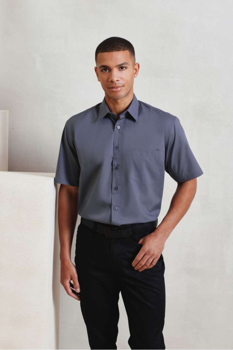 MEN'S SHORT SLEEVE POPLIN SHIRT