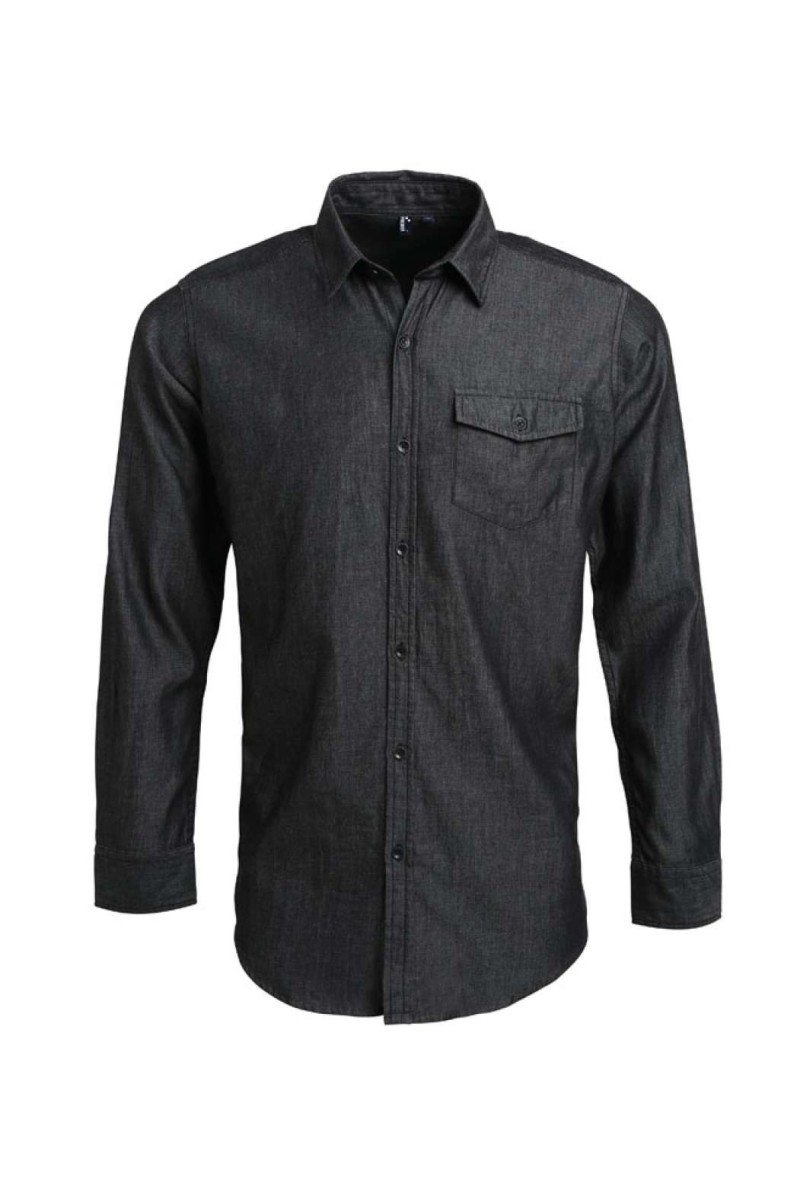 MEN’S JEANS STITCH DENIM SHIRT