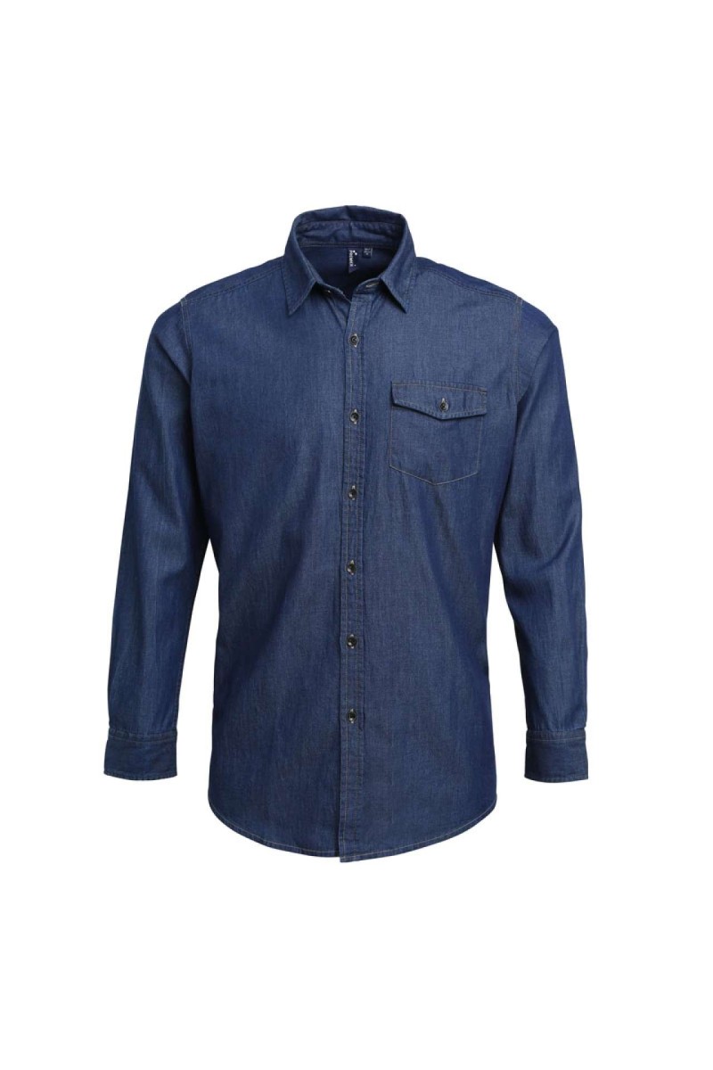 MEN’S JEANS STITCH DENIM SHIRT