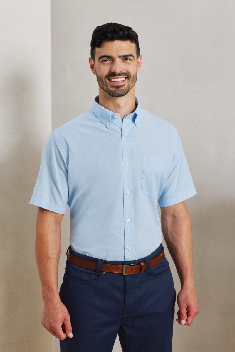 MEN’S SHORT SLEEVE SIGNATURE OXFORD SHIRT