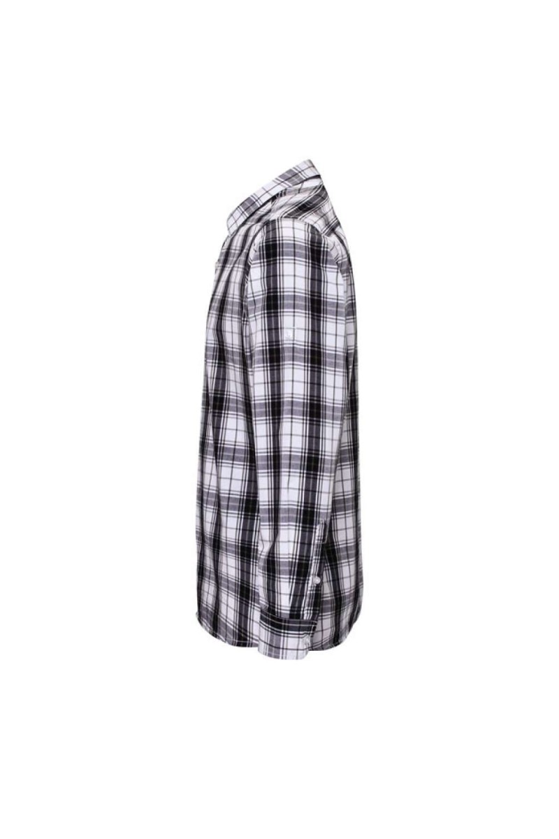 'GINMILL' CHECK - MEN'S LONG SLEEVE COTTON SHIRT