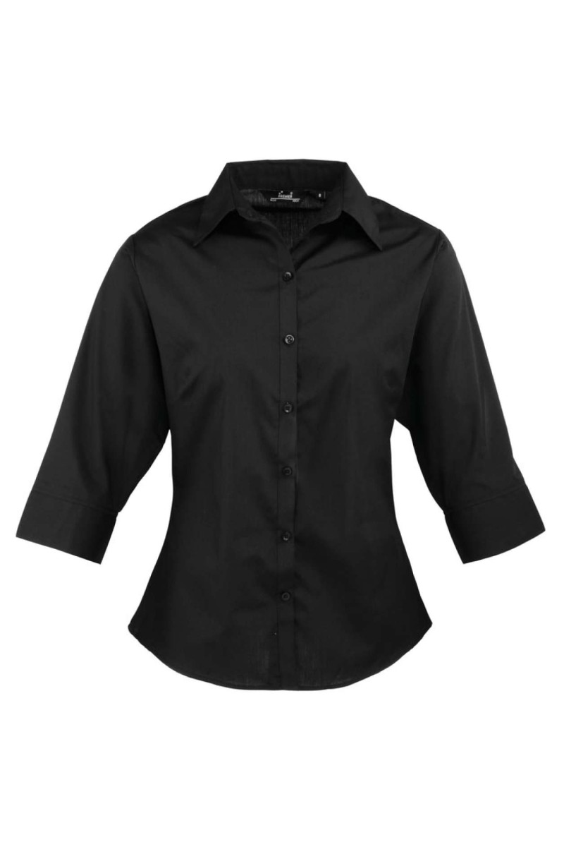 BLUZĂ CU MÂNECĂ 3/4 DIN POPLIN PENTRU FEMEI