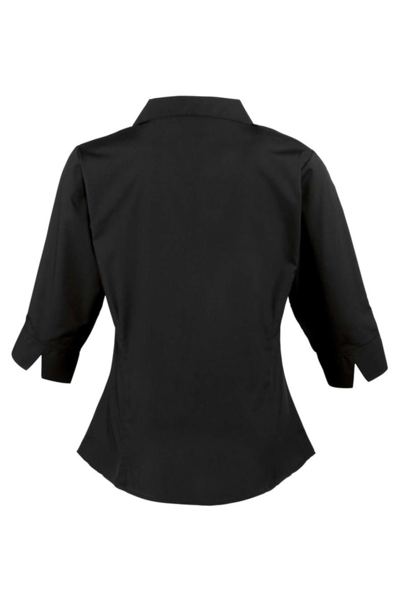 WOMEN'S POPLIN 3/4 SLEEVE BLOUSE