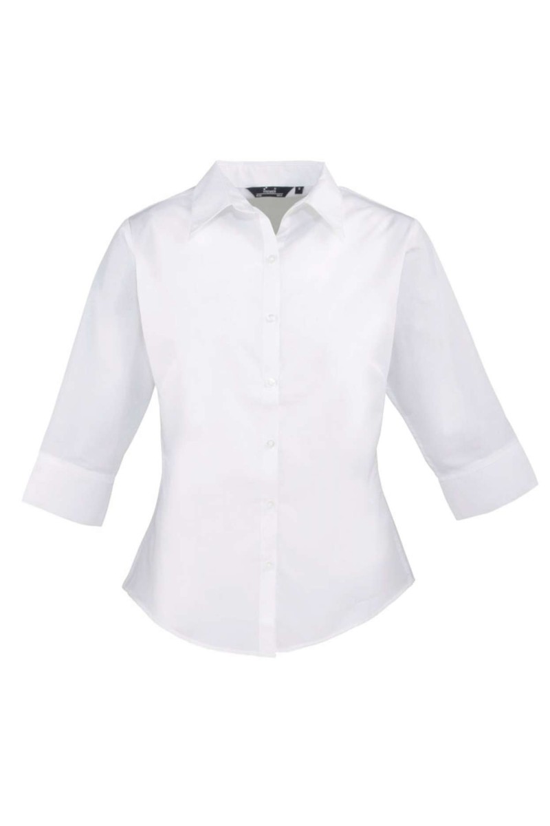 BLUZĂ CU MÂNECĂ 3/4 DIN POPLIN PENTRU FEMEI