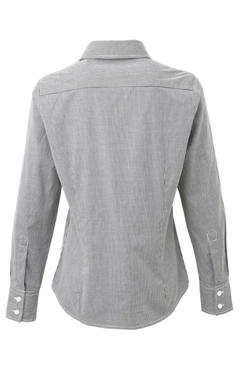CĂMAȘĂ CU MÂNECĂ LUNGĂ PENTRU FEMEI, GINGHAM MICROCHECK