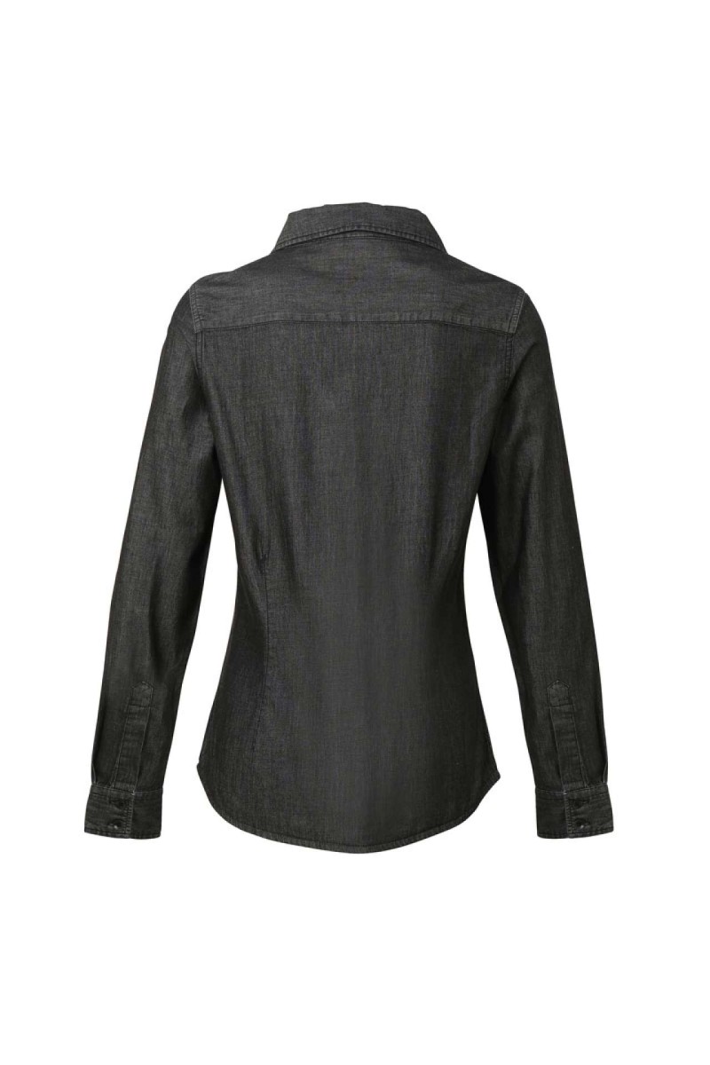 CĂMAȘĂ DE BLUGI CU CUSĂTURI DIN DENIM PENTRU FEMEI