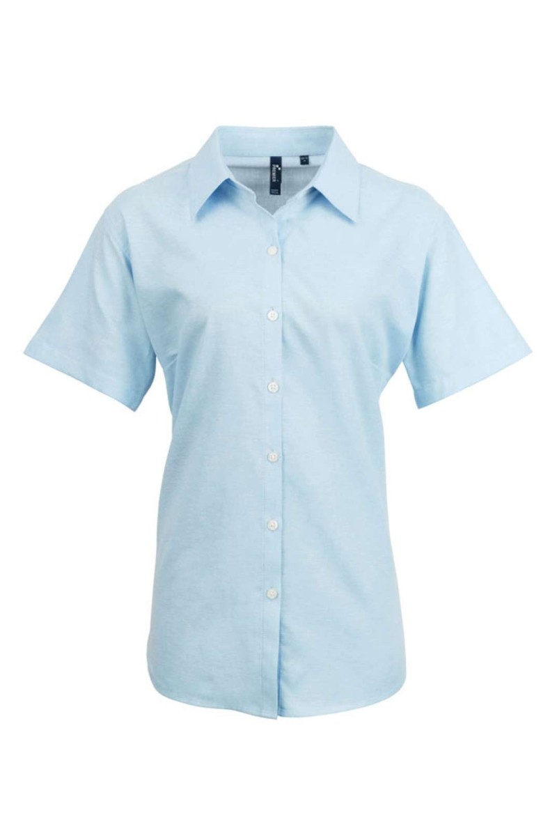 WOMEN'S SHORT SLEEVE SIGNATURE OXFORD BLOUSE