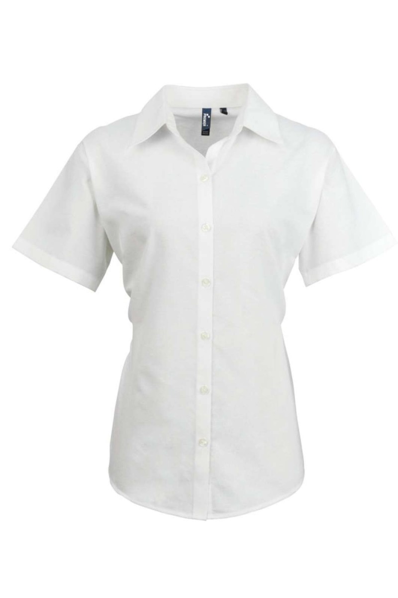 WOMEN'S SHORT SLEEVE SIGNATURE OXFORD BLOUSE