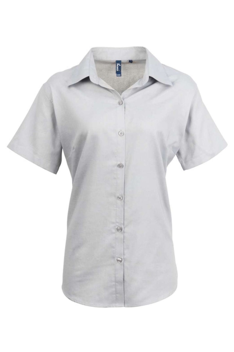 WOMEN'S SHORT SLEEVE SIGNATURE OXFORD BLOUSE