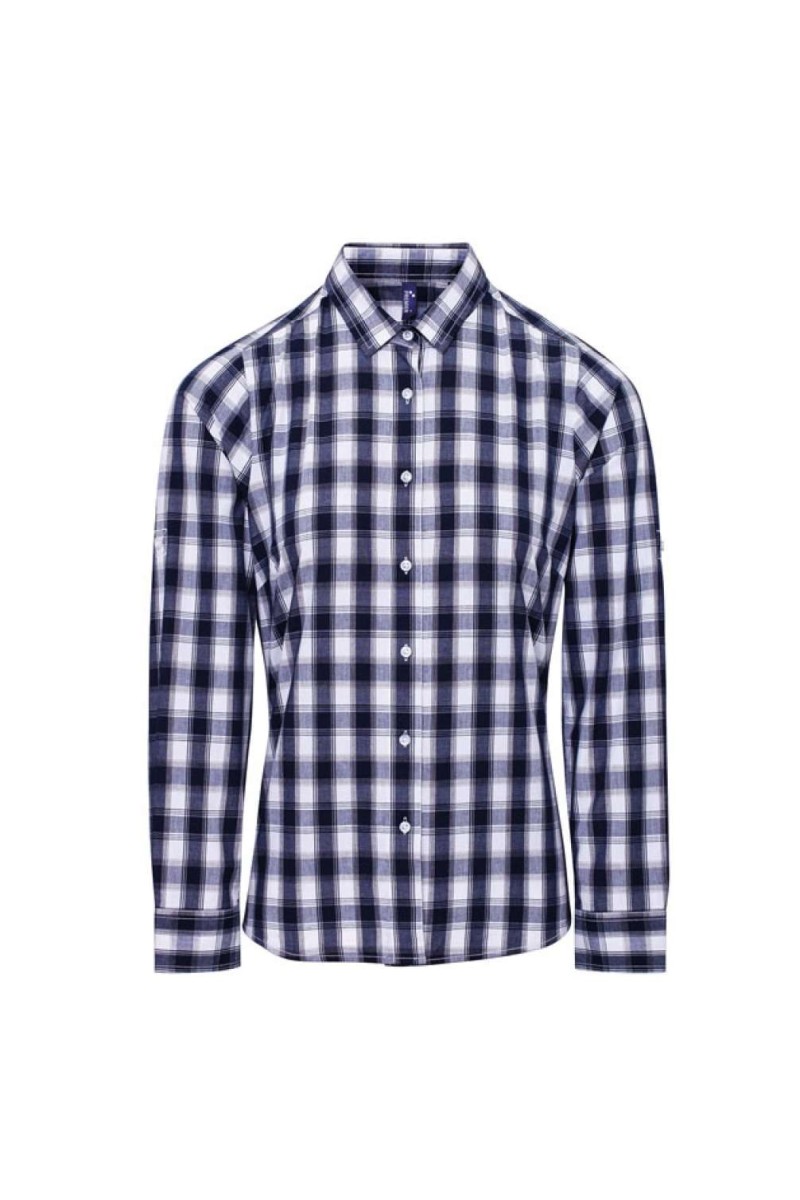 'MULLIGAN' CHECK - WOMEN'S LONG SLEEVE COTTON SHIRT