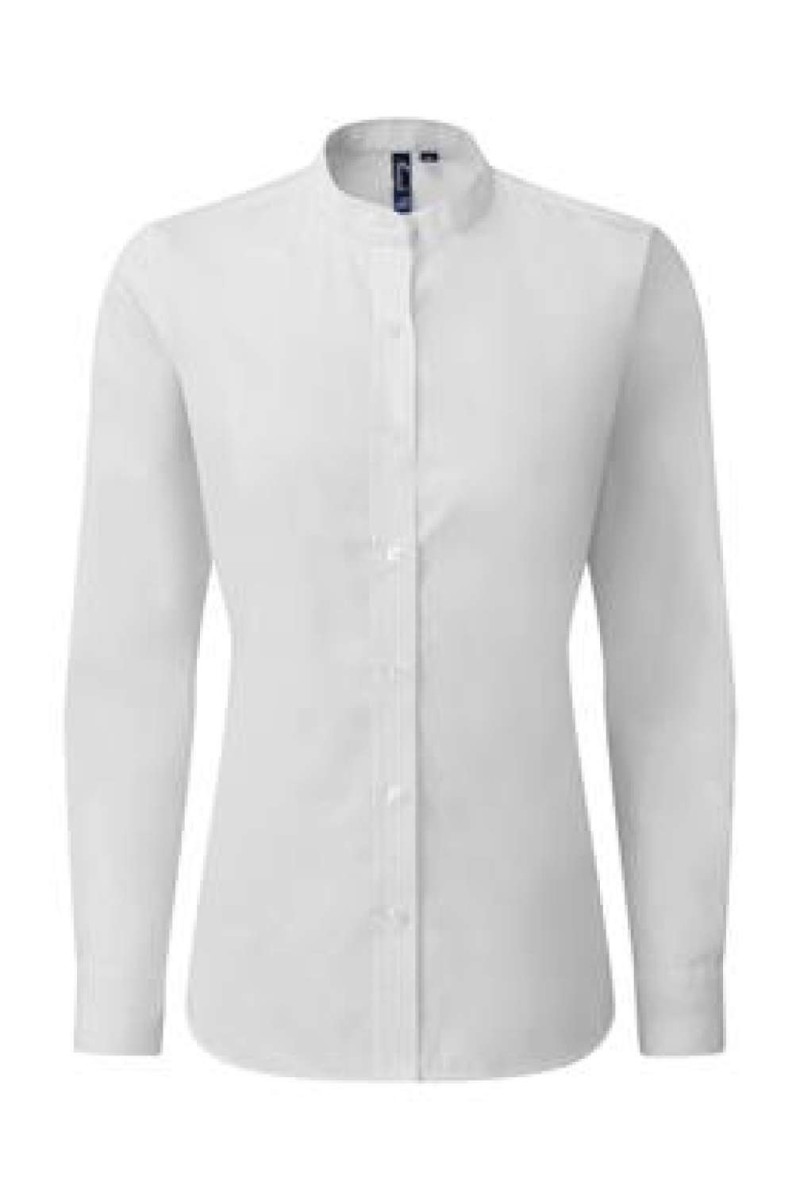 WOMEN’S BANDED COLLAR 'GRANDAD' SHIRT