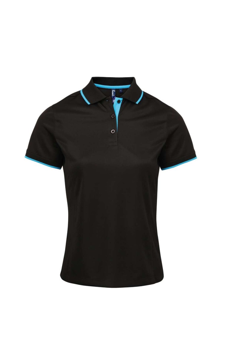 POLO COOLCHECKER® CU CONTRAST PENTRU FEMEI