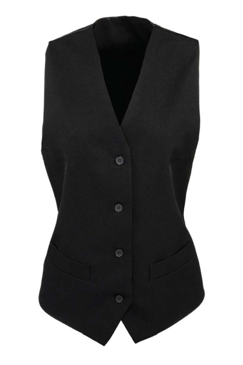 WOMEN'S LINED POLYESTER WAISTCOAT