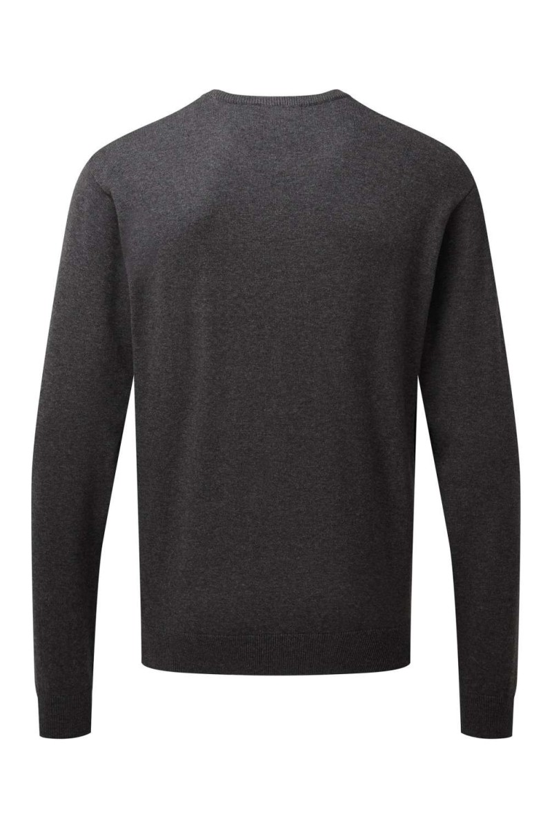 MEN'S CREW NECK COTTON RICH KNITTED SWEATER