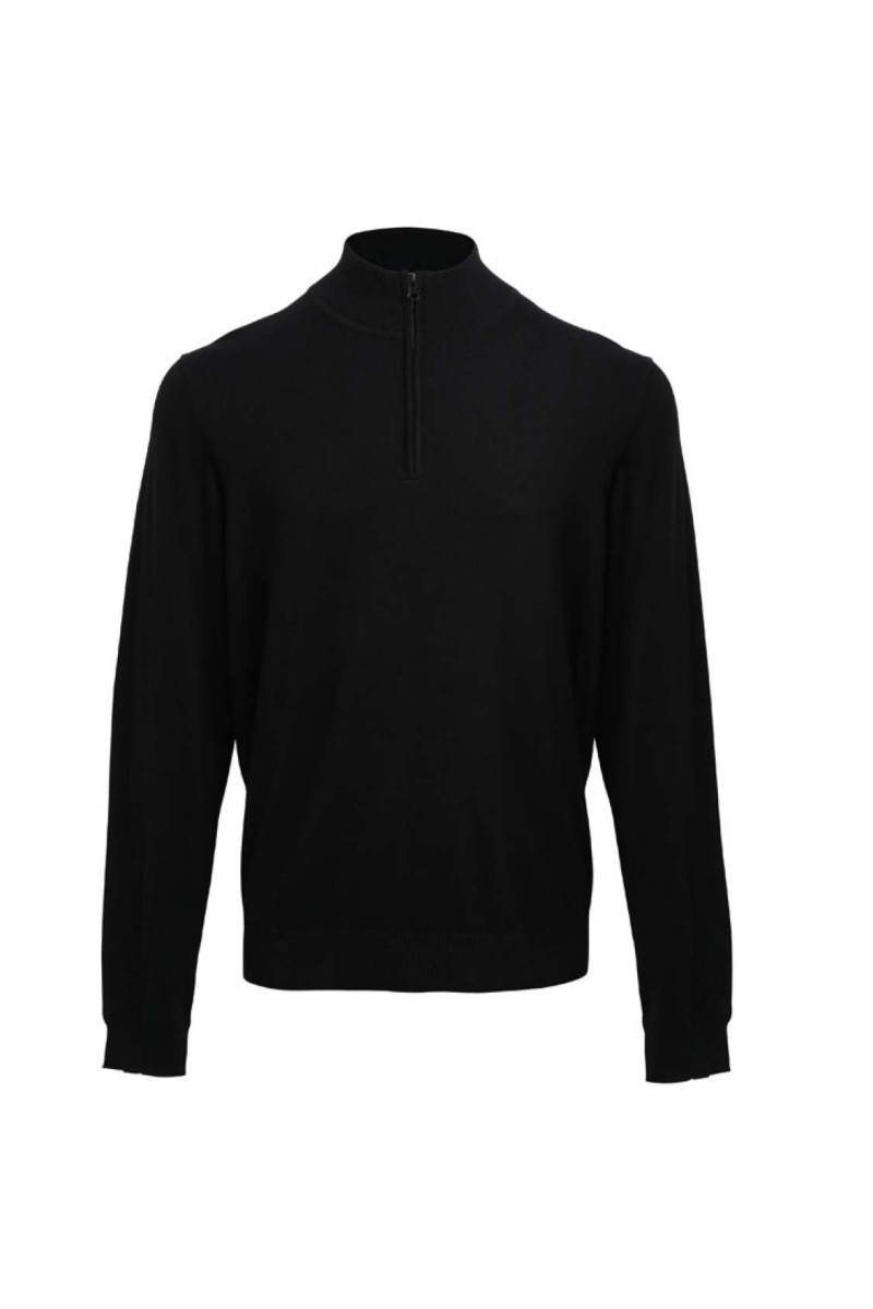 MEN'S QUARTER-ZIP KNITTED SWEATER