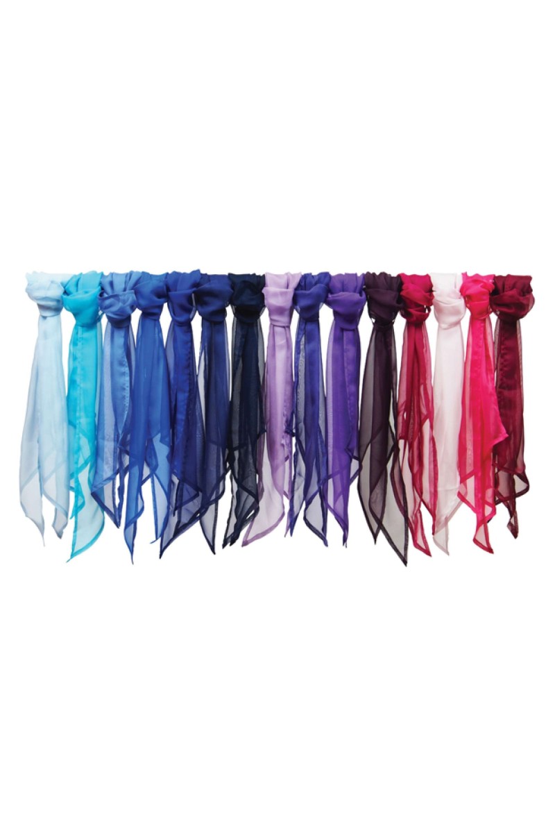 'COLOURS COLLECTION' PLAIN CHIFFON SCARF
