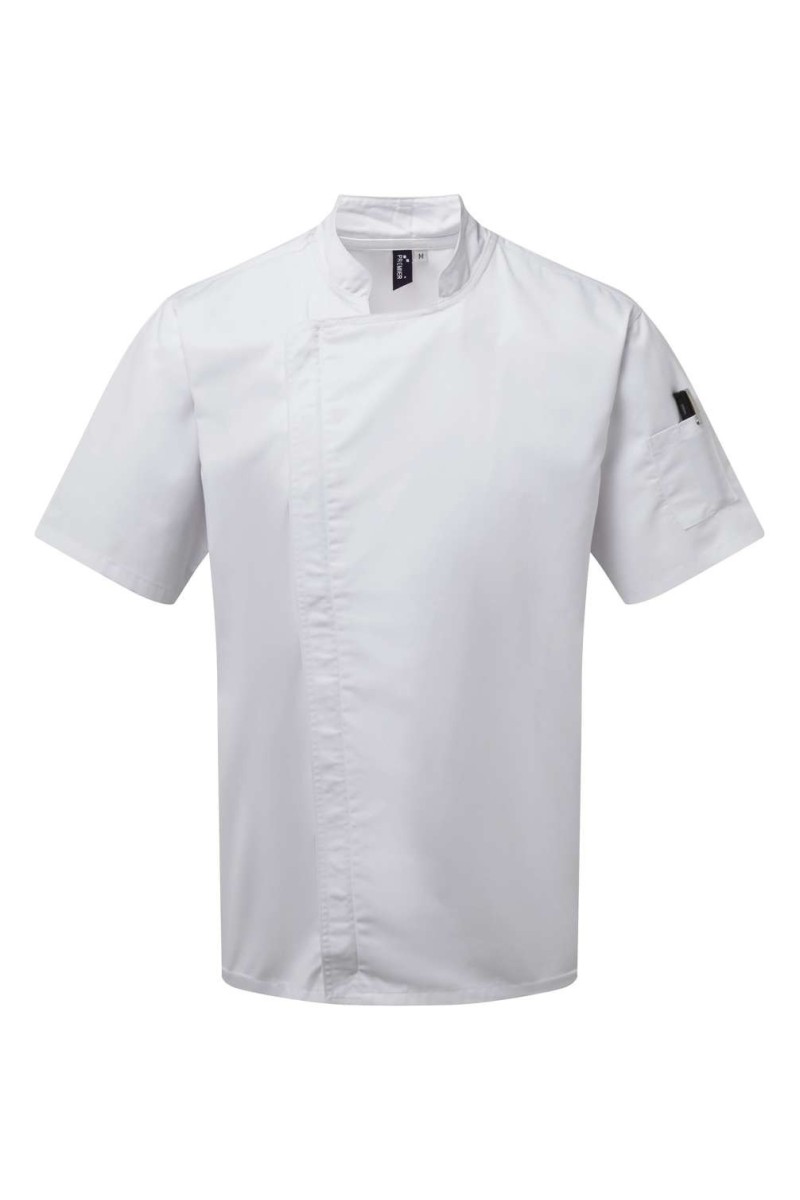 CHEF'S ZIP-CLOSE SHORT SLEEVE JACKET