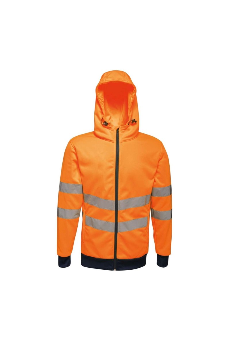 HI VIS PRO FULL ZIP STRETCH HOODIE JACKET