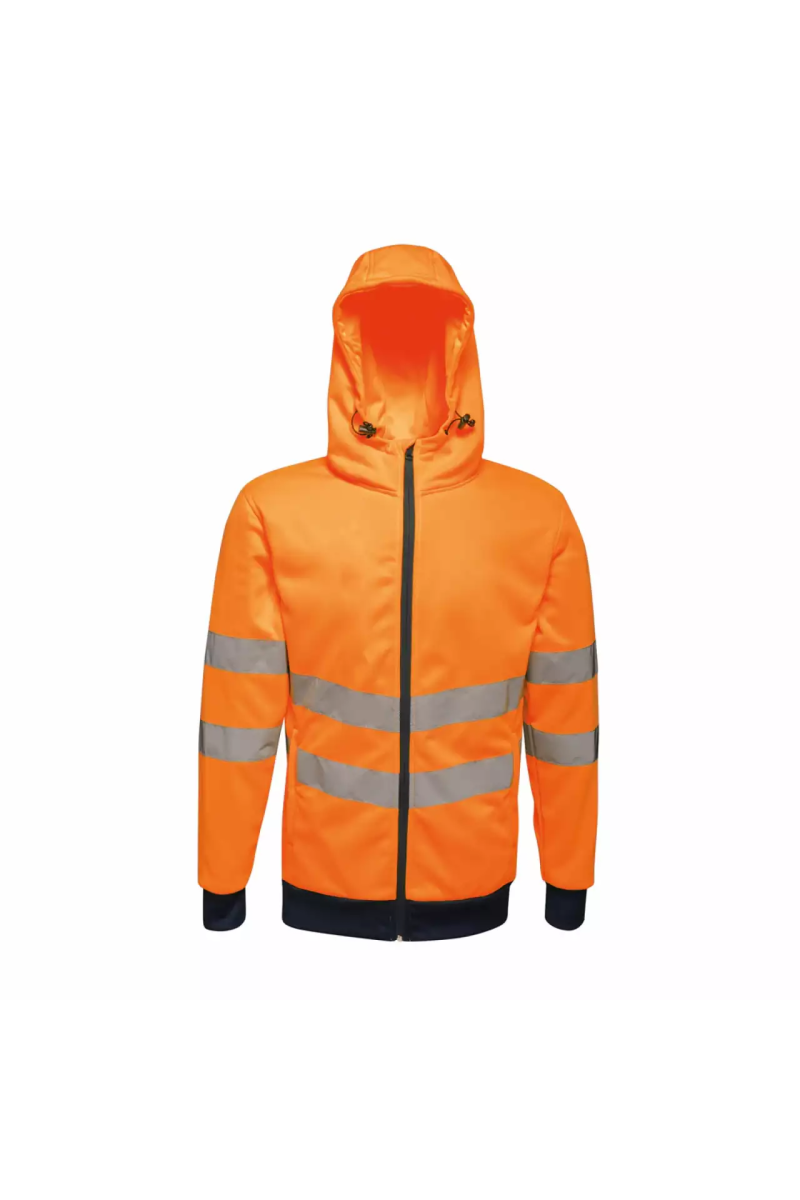 HI VIS PRO FULL ZIP STRETCH HOODIE JACKET