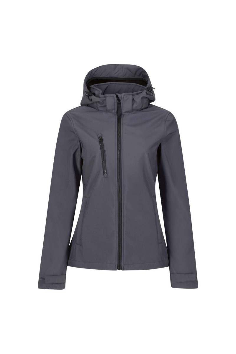 JACHETĂ SOFTSHELL CU GLUGĂ PENTRU FEMEI VENTURER 3 STRATURI