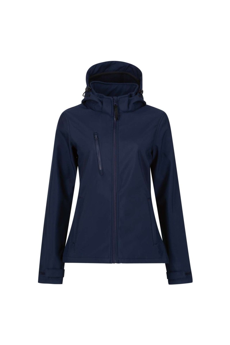 JACHETĂ SOFTSHELL CU GLUGĂ PENTRU FEMEI VENTURER 3 STRATURI