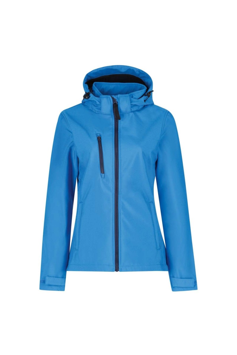 JACHETĂ SOFTSHELL CU GLUGĂ PENTRU FEMEI VENTURER 3 STRATURI