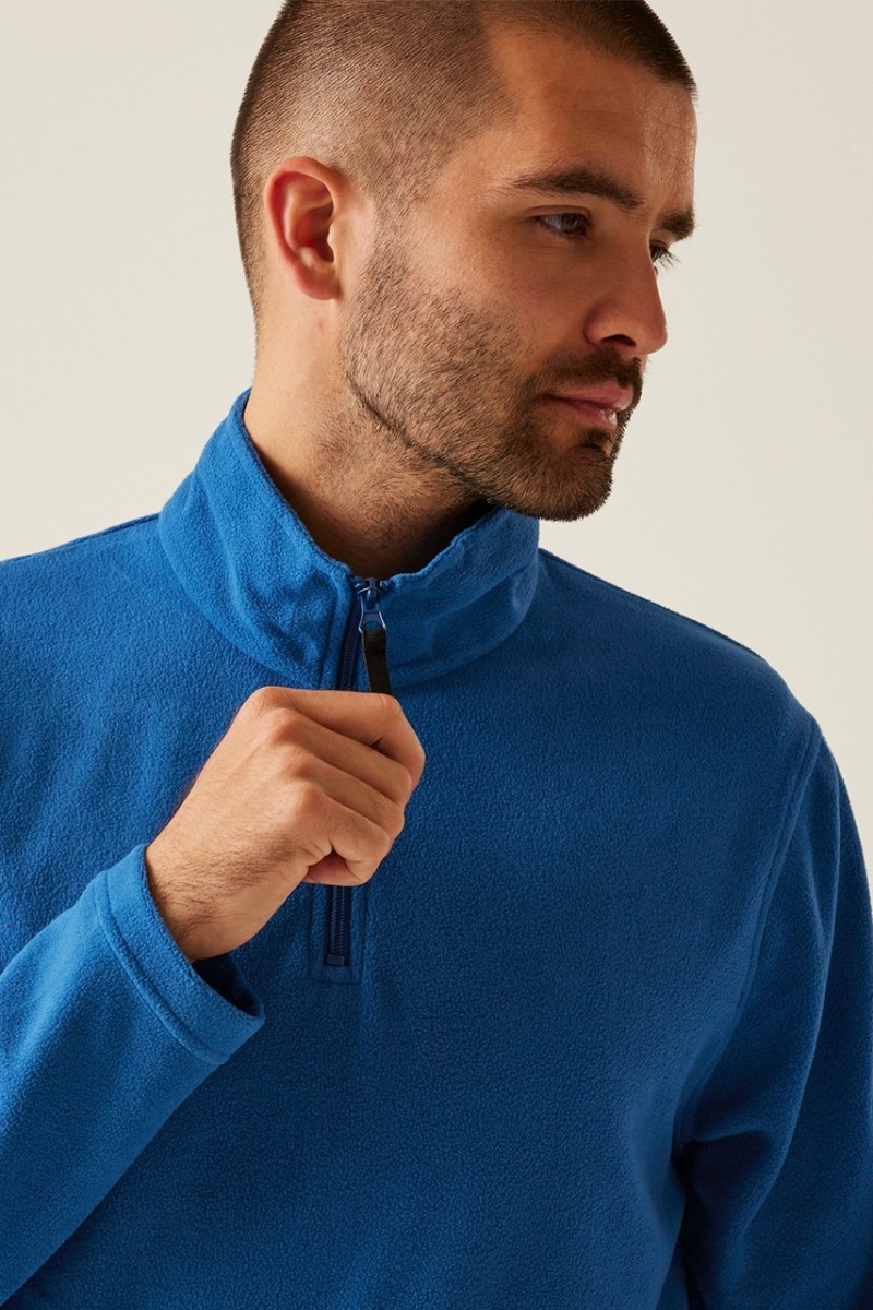 MICRO ZIP NECK FLEECE