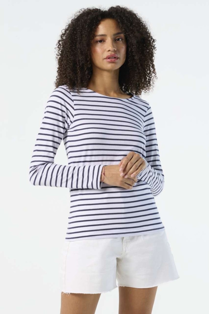 SOL'S MARINE FEMEI - TRICOU CU MÂNECĂ LUNGĂ CU DUNGI