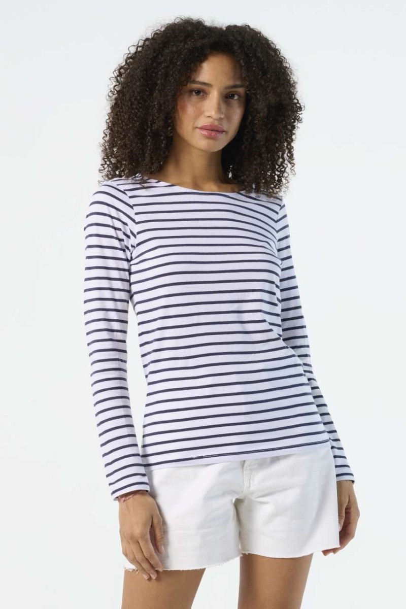 SOL'S MARINE FEMEI - TRICOU CU MÂNECĂ LUNGĂ CU DUNGI
