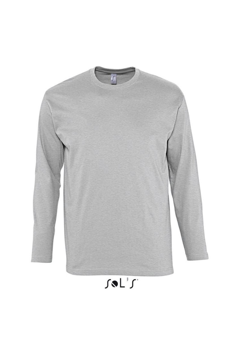 SOL'S MONARCH - TRICOU CU MÂNECĂ LUNGĂ CU GULER ROTUND PENTRU BĂRBAȚI