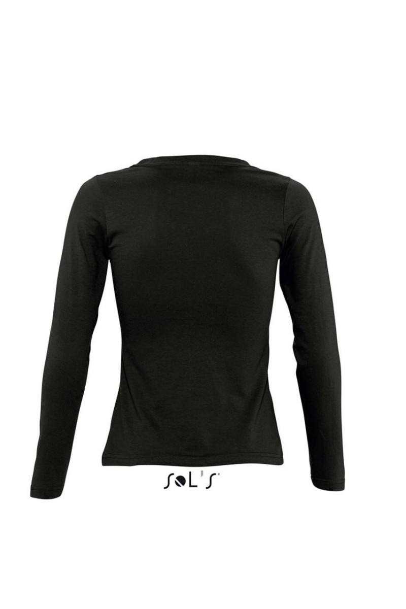 SOL'S MAJESTIC - WOMEN'S ROUND COLLAR LONG SLEEVE T-SHIRT