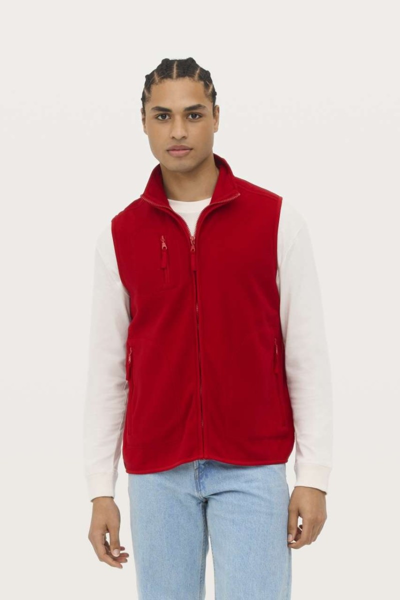 SOL'S NORWAY - UNISEX SLEEVELESS FLEECE CARDIGAN
