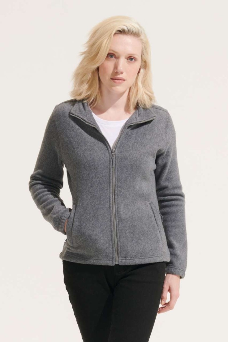 SOL'S NORTH WOMEN - JACHETĂ FLEECE CU FERMOAR