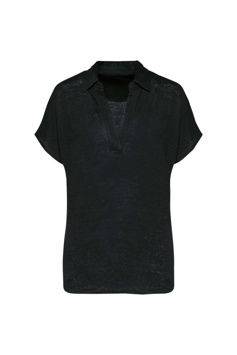 LADIES’ LINEN POLO SHIRT
