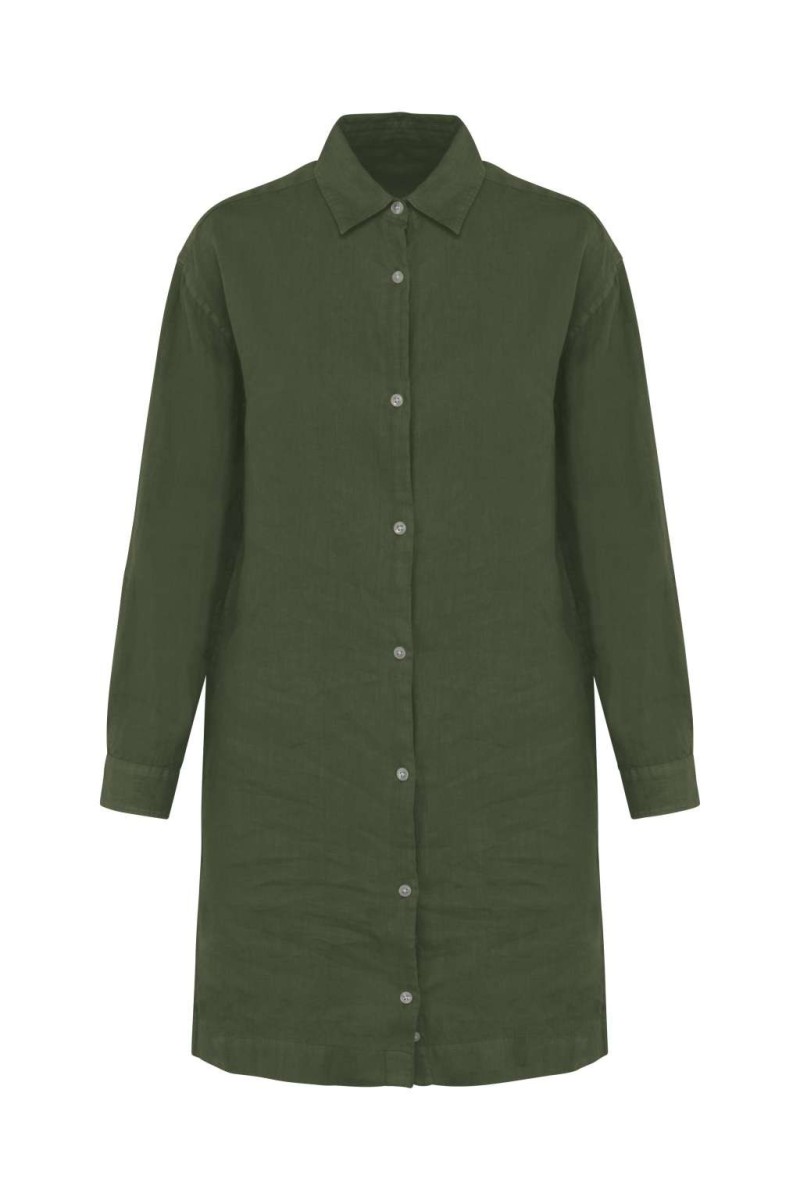 LADIES' LINEN DRESS SHIRT