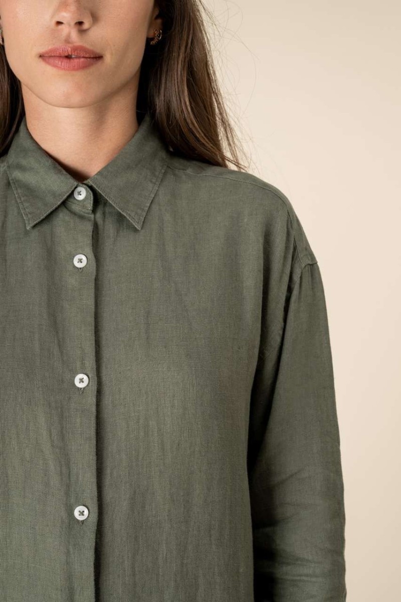 LADIES' LINEN DRESS SHIRT