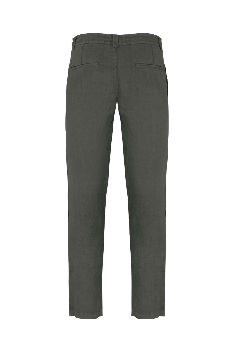 PANTALONI BĂRBĂTEȘTI ECOLOGICI DIN IN CU EFECT DE SPĂLARE