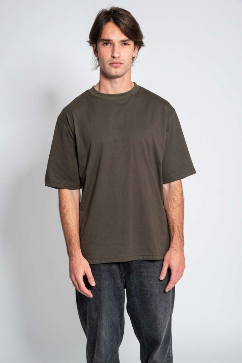 JERSEY PLUS - TRICOU CU MÂNECĂ SCURTĂ ȘI GÂT ROTUND