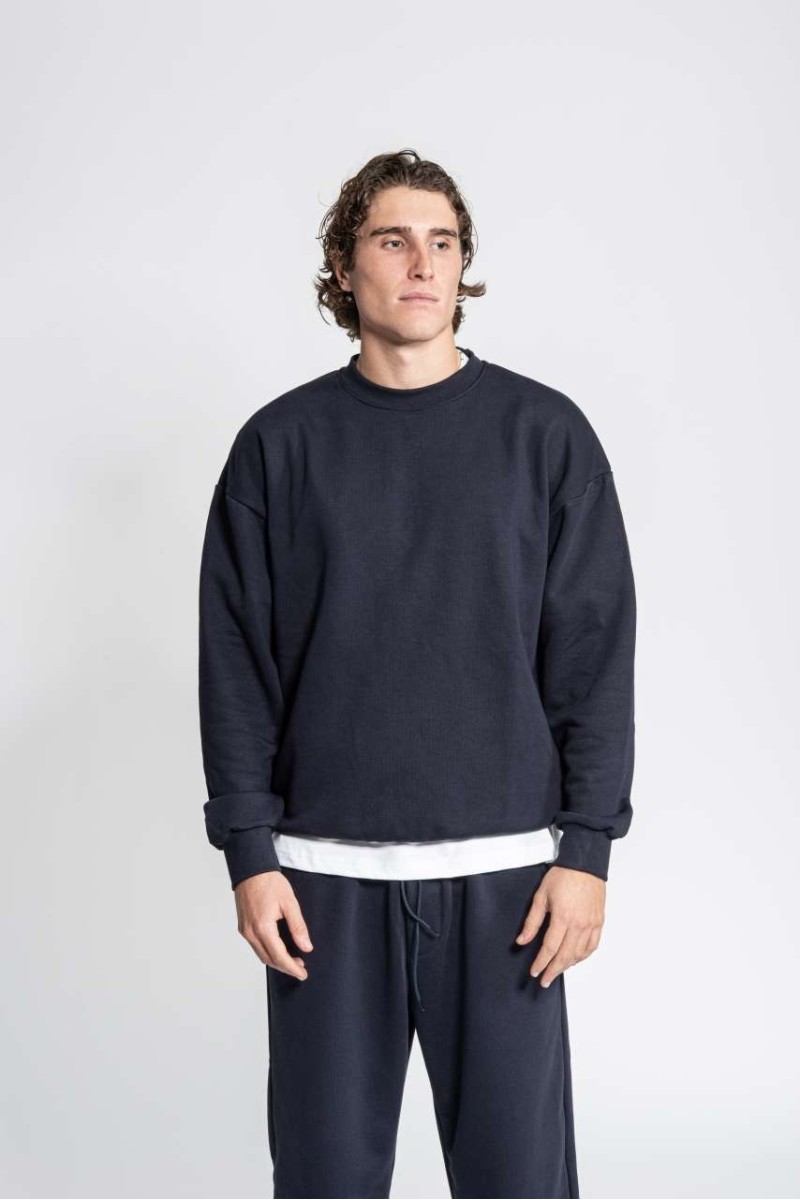 365 - DIAGONAL FRENCH TERRY CREWNECK SWEATSHIRT