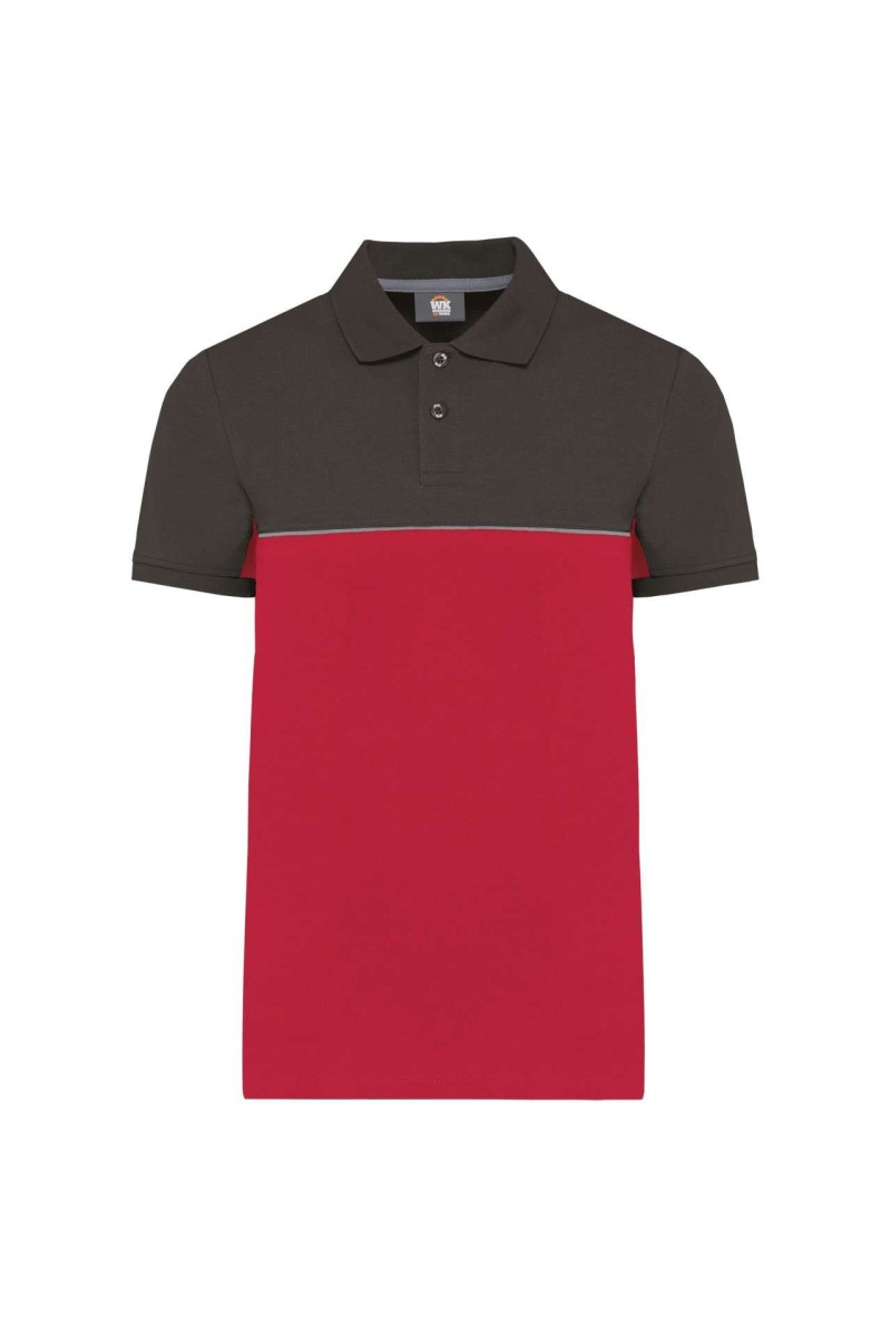 TRICOU POLO UNISEX ECOLOGIC CU MÂNECĂ SCURTĂ ÎN DOUĂ TONURI