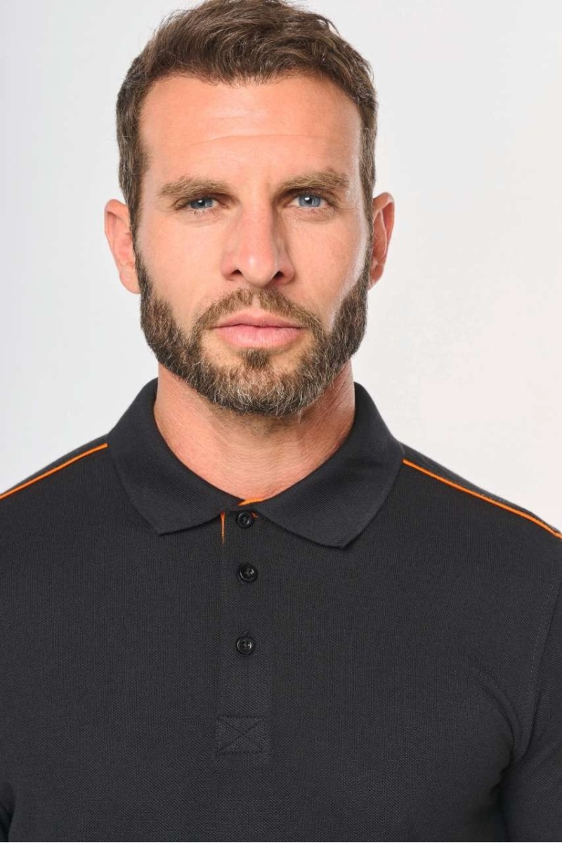MEN'S SHORT-SLEEVED CONTRASTING DAYTODAY POLO SHIRT