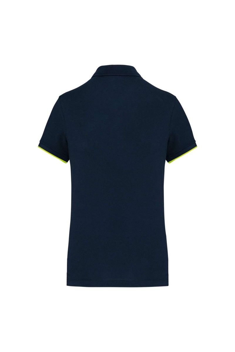 TRICOU POLO PENTRU FEMEI CU MÂNECĂ SCURTĂ, CONTRASTANT DAYTODAY