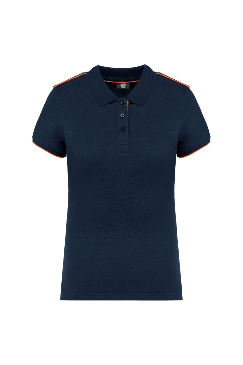 TRICOU POLO PENTRU FEMEI CU MÂNECĂ SCURTĂ, CONTRASTANT DAYTODAY